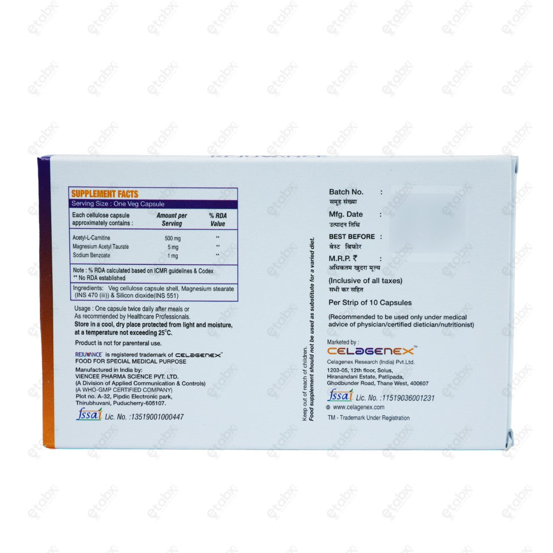 Rejuvance Antioxidant Capsules 10's