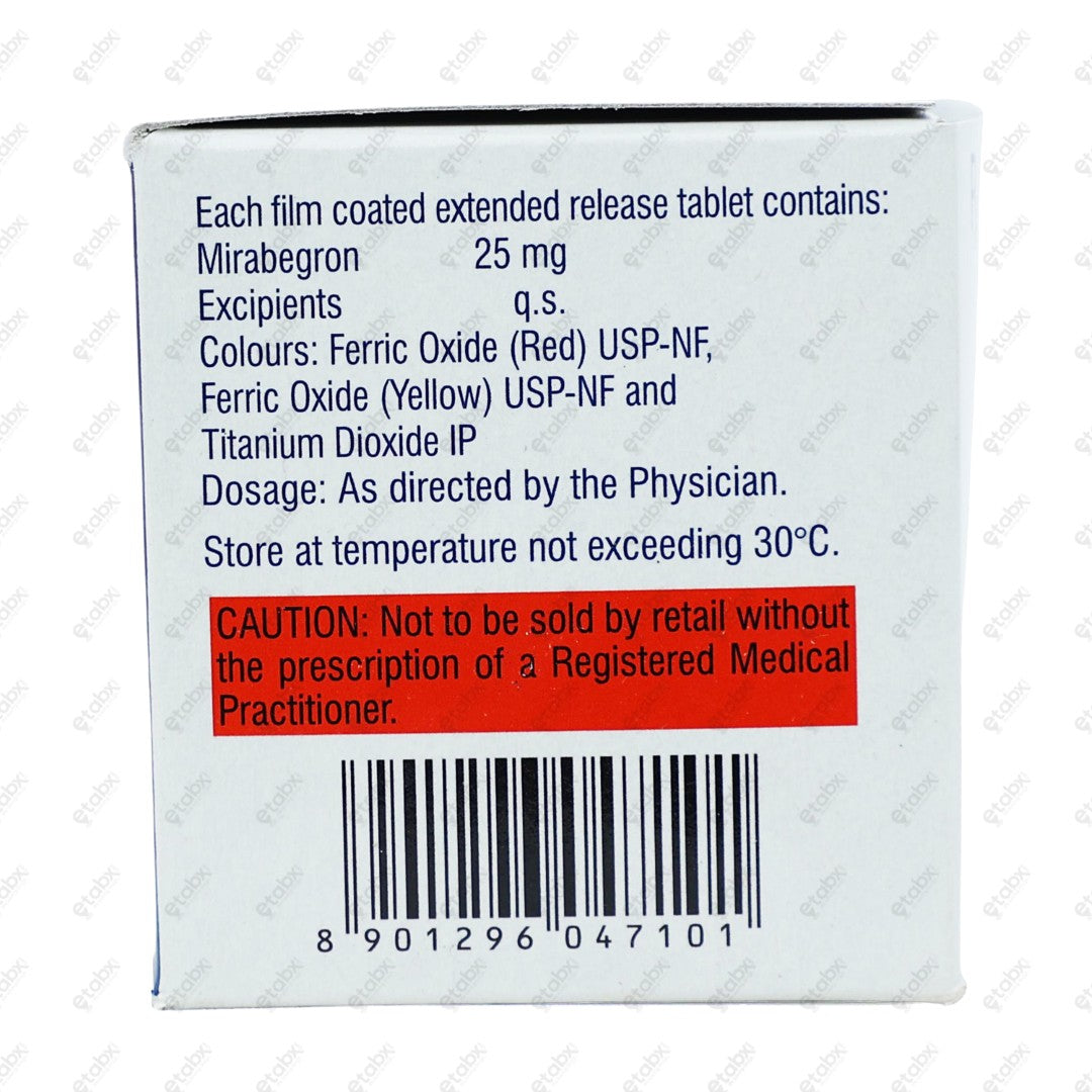 Mirago 25 Tablets 10's