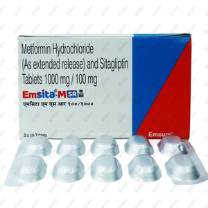 Emsita M SR 100/1000 Tablet 10's