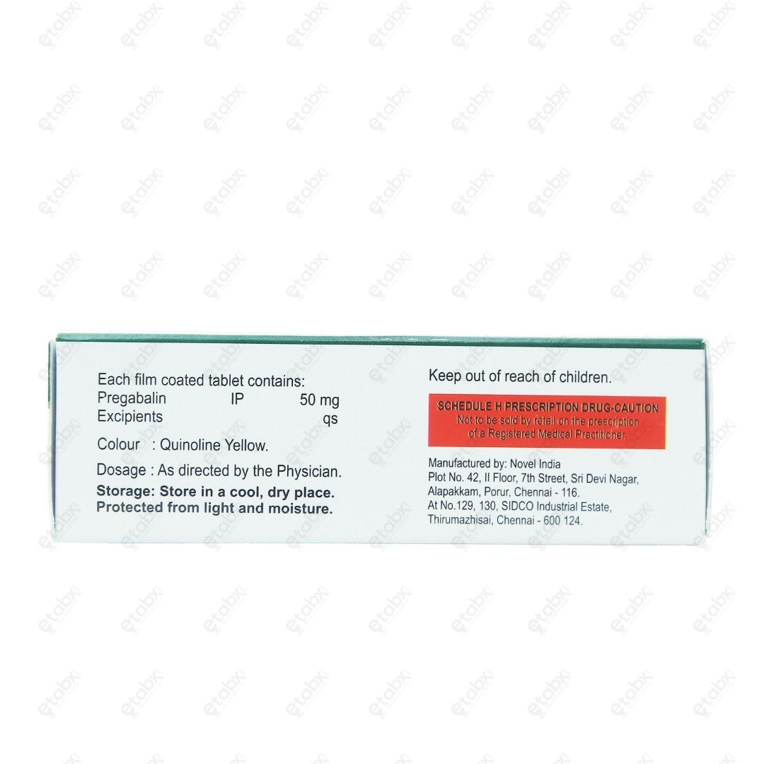 PREGARIN 50mg Tablet 10's