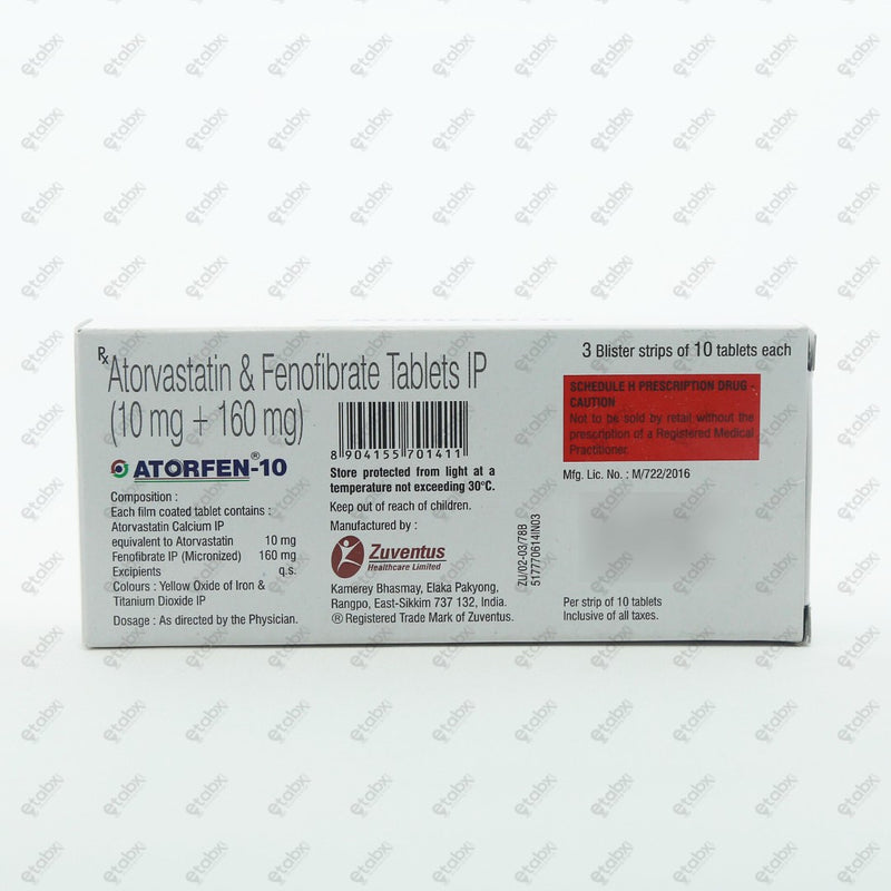 Atorfen 10mg Tablet 10's