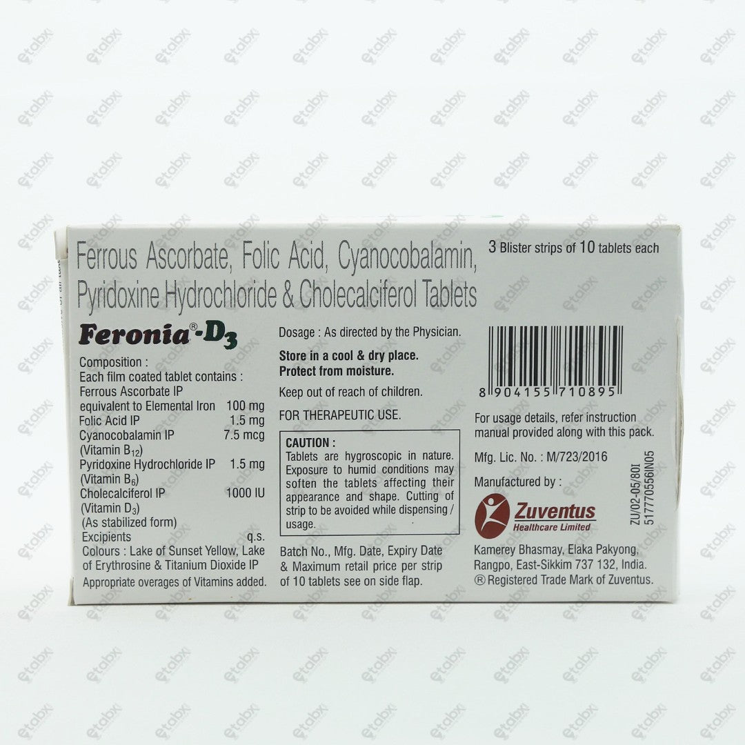 Feronia D3 Tablets 10's