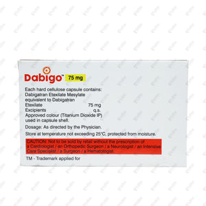 Dabigo 75 mg Tablet 10's