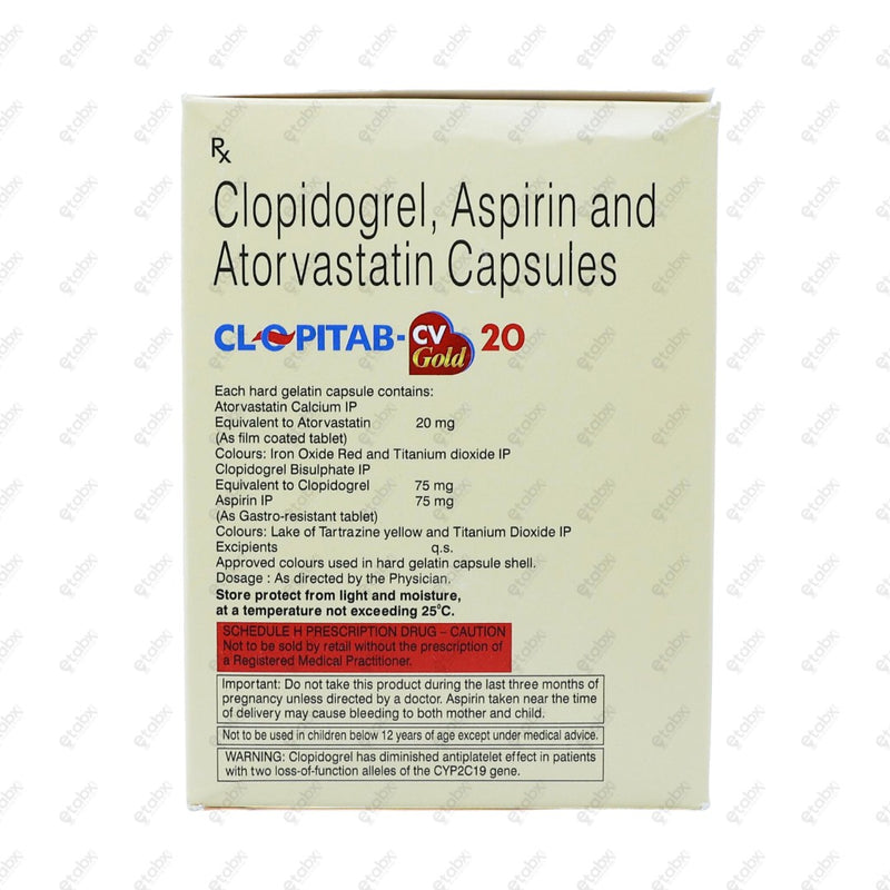 Clopitab CV Gold 20 Capsule 10's