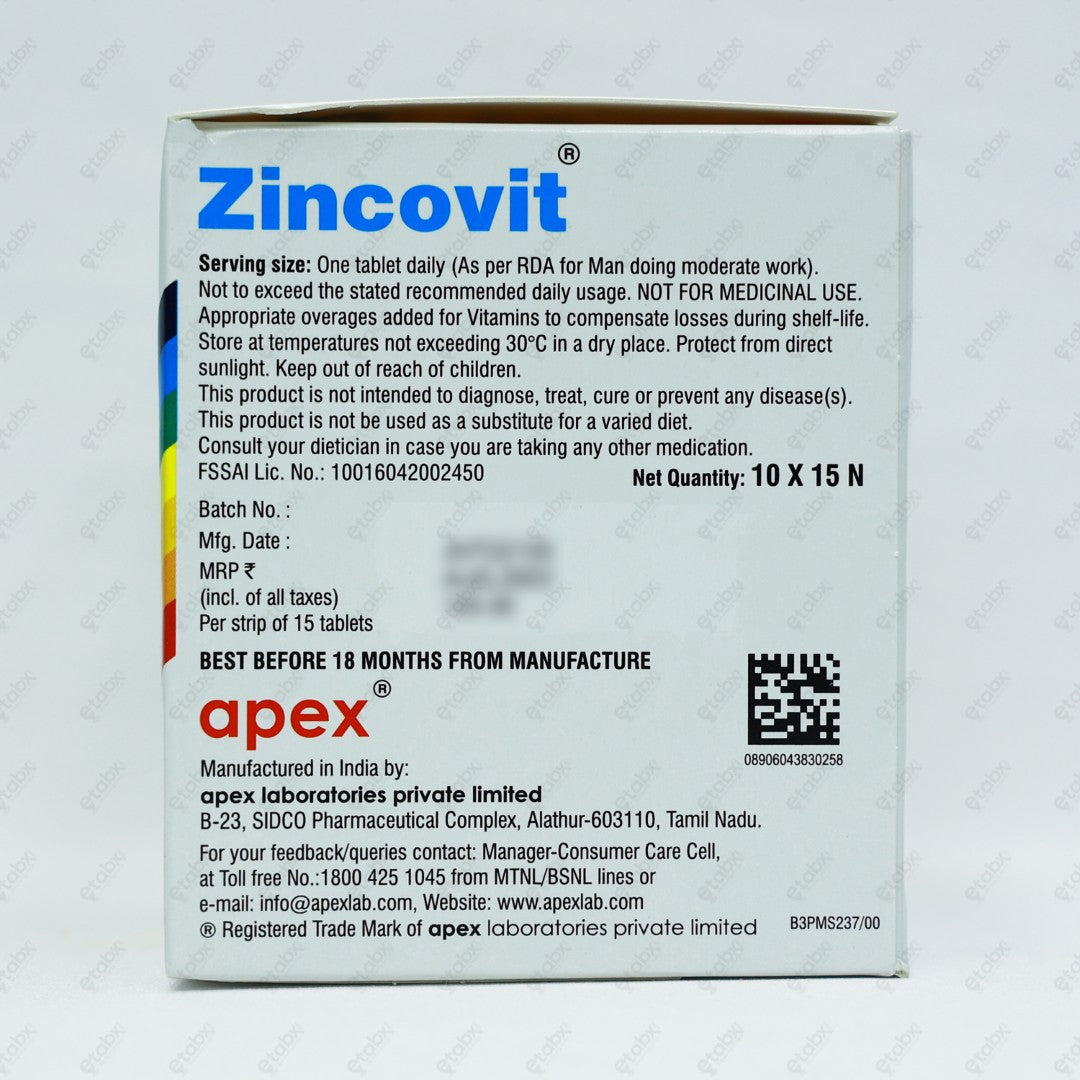 Zincovit Tablet 15's