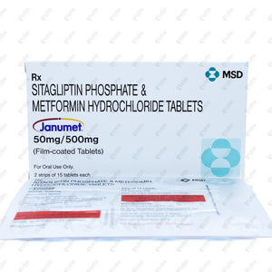 Janumet 50/500mg Tablet 2x15's