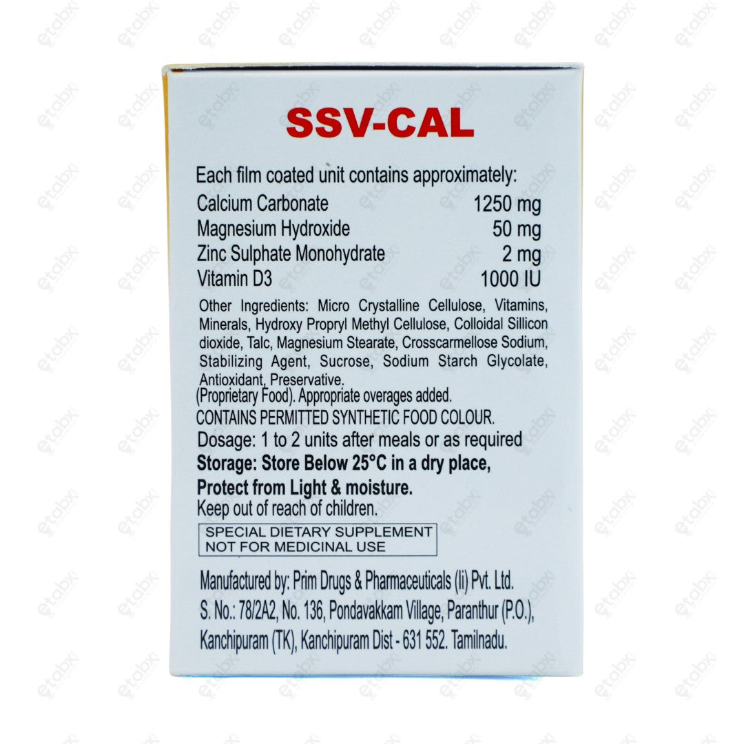 SSV Cal Tablet 15's