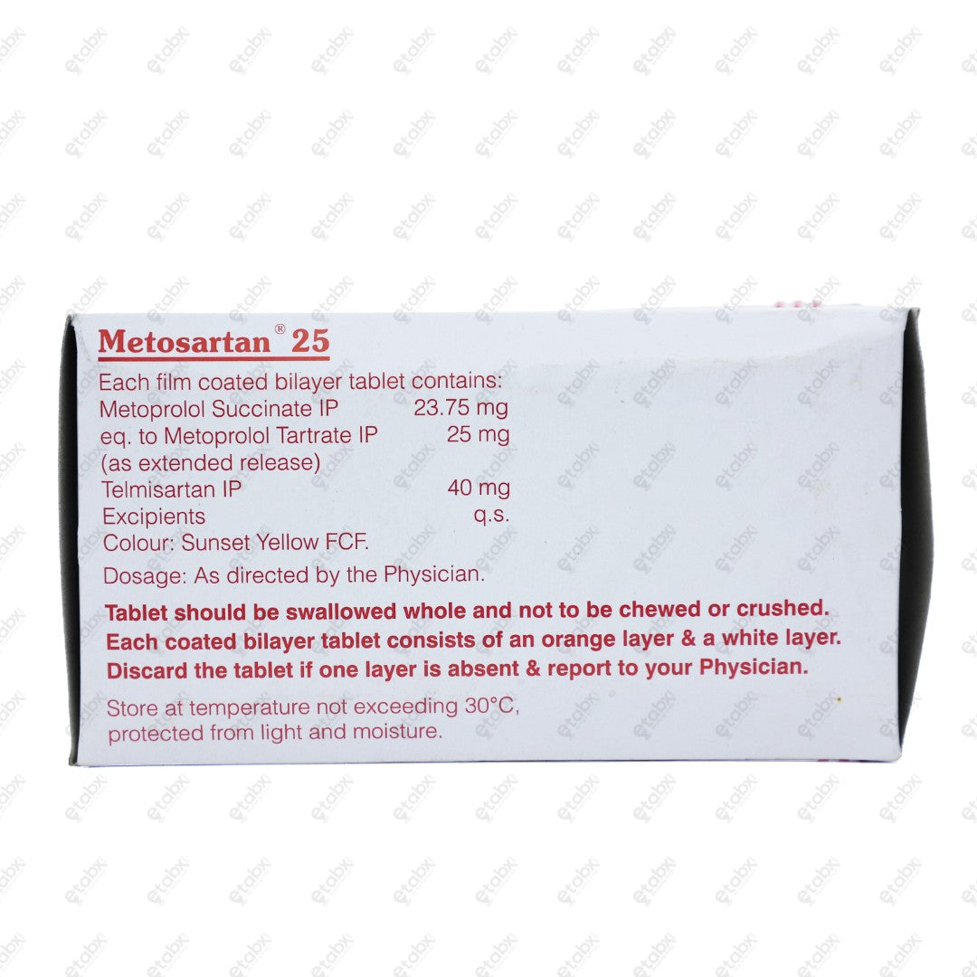Metosartan 25 Tablet 10's