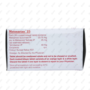 Metosartan 25 Tablet 10's