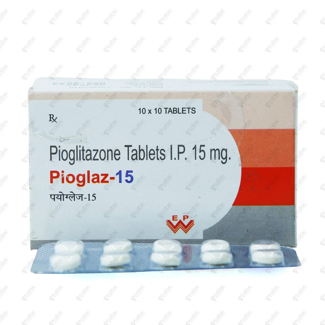 Pioglaz 15 Tablets 10's