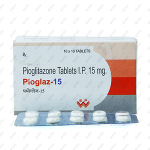 Pioglaz 15 Tablets 10's