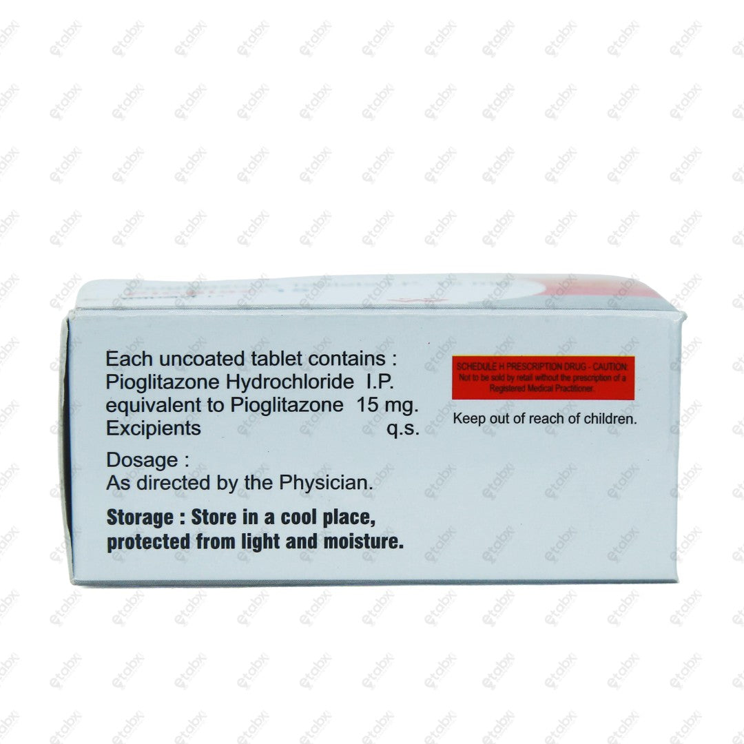 Pioglaz 15 Tablets 10's