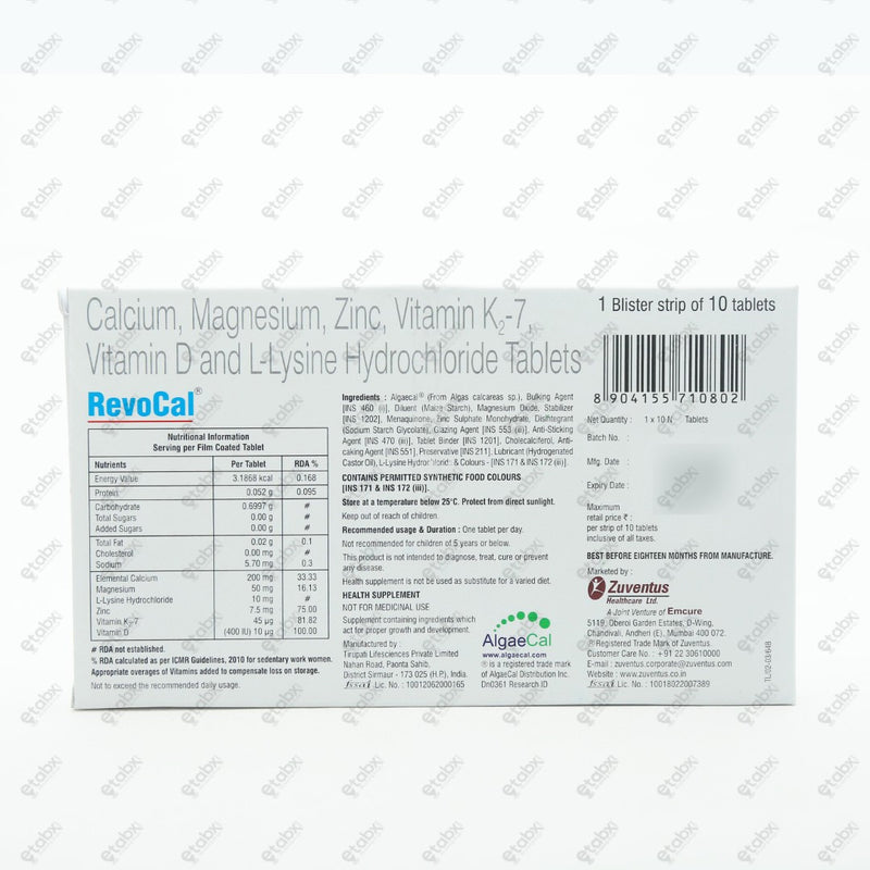 Revocal Tablets 10's