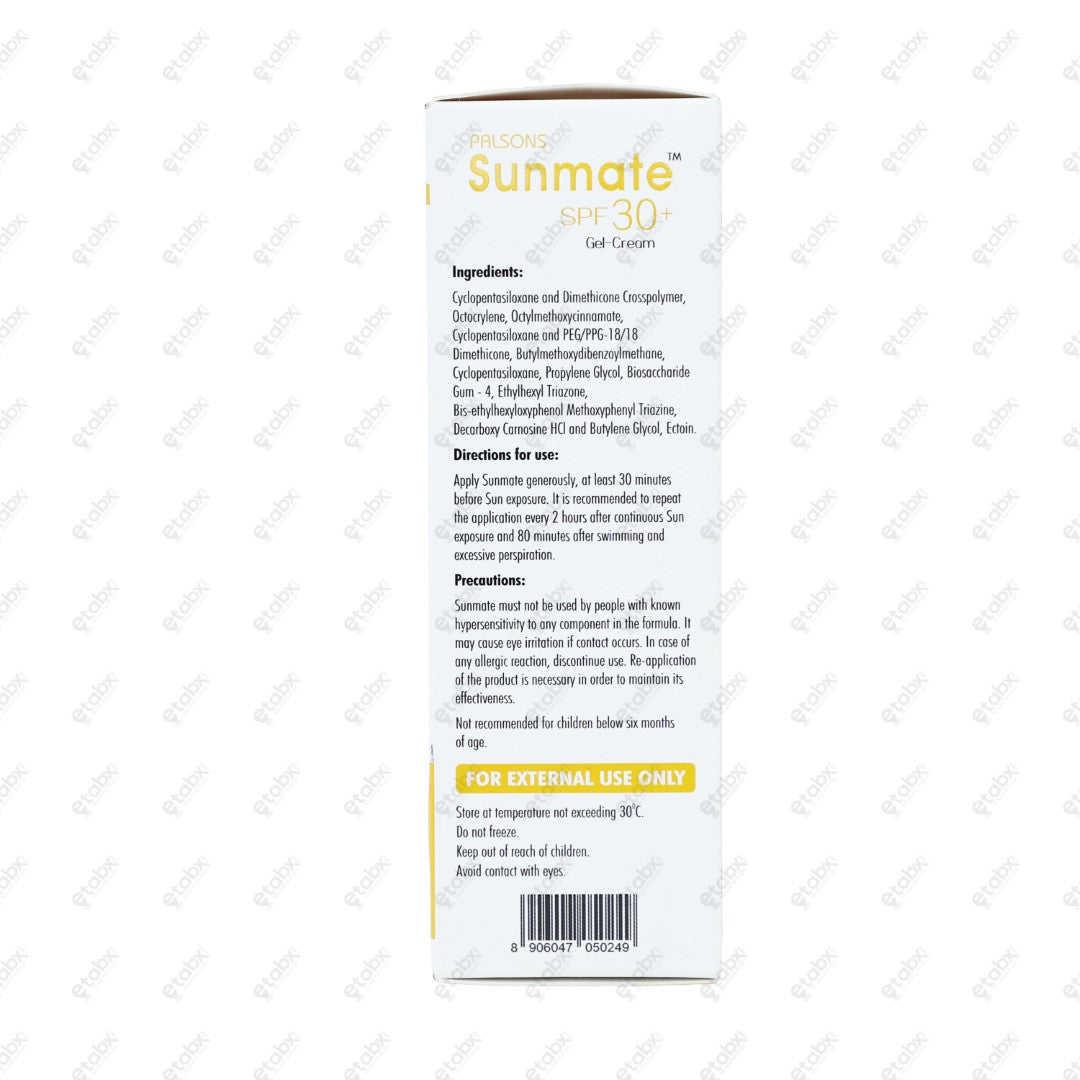 Sunmate SPF30+ Gel Cream 50gm