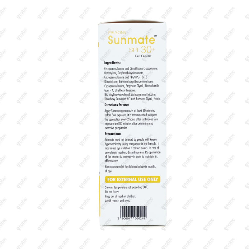 Sunmate SPF30+ Gel Cream 50gm