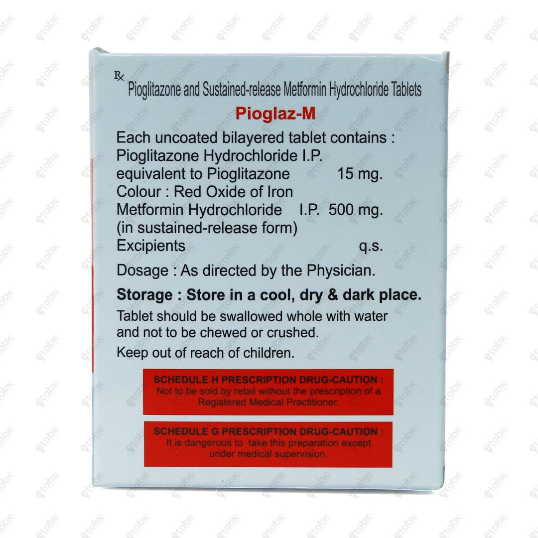 PIOGLAZ M Tablet 10's
