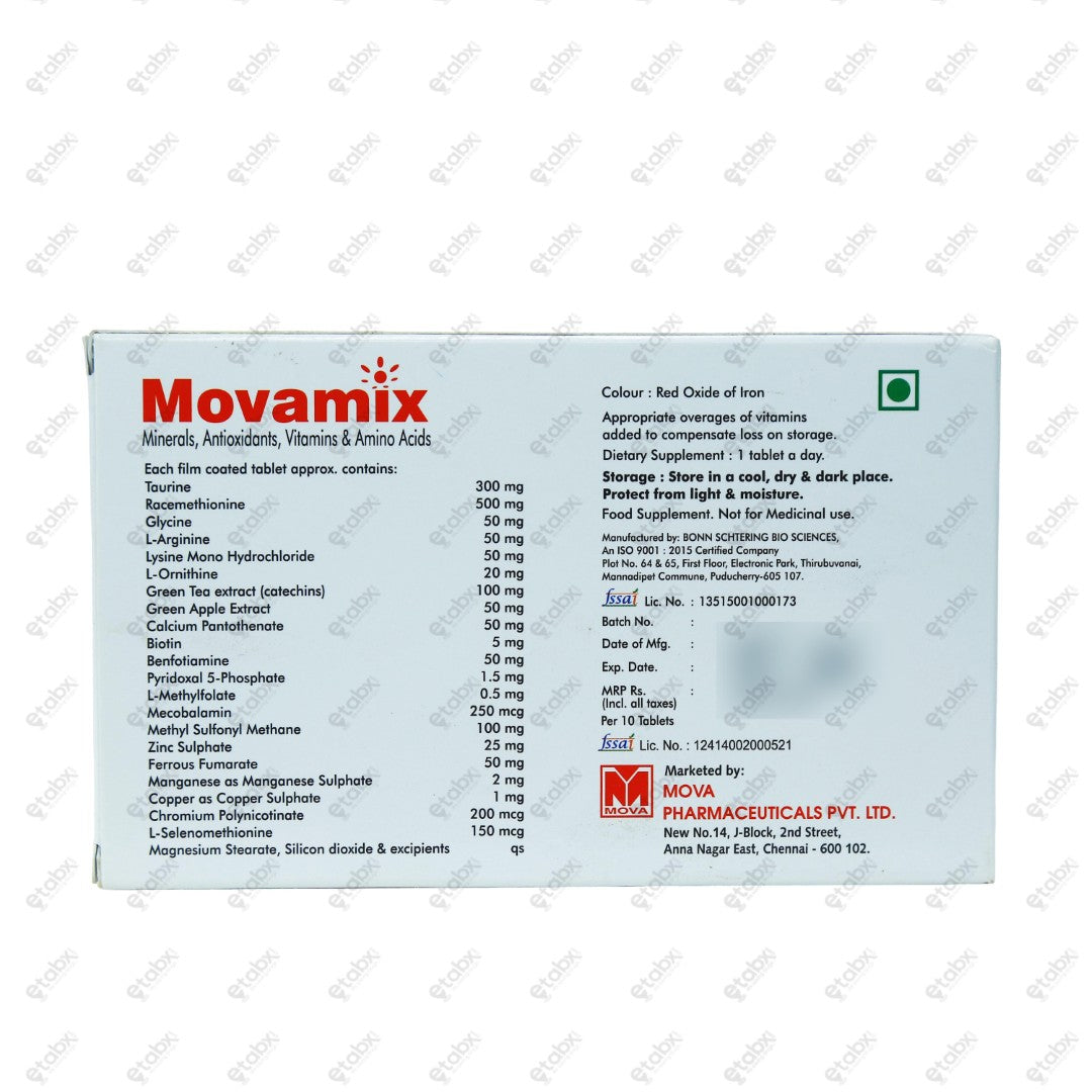 Movamix Tablet 10's