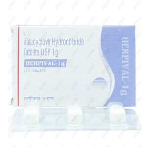 Herpival 1000mg Tablets 3's