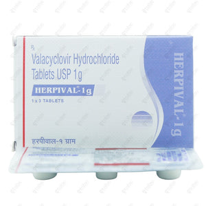 Herpival 1000mg Tablets 3's