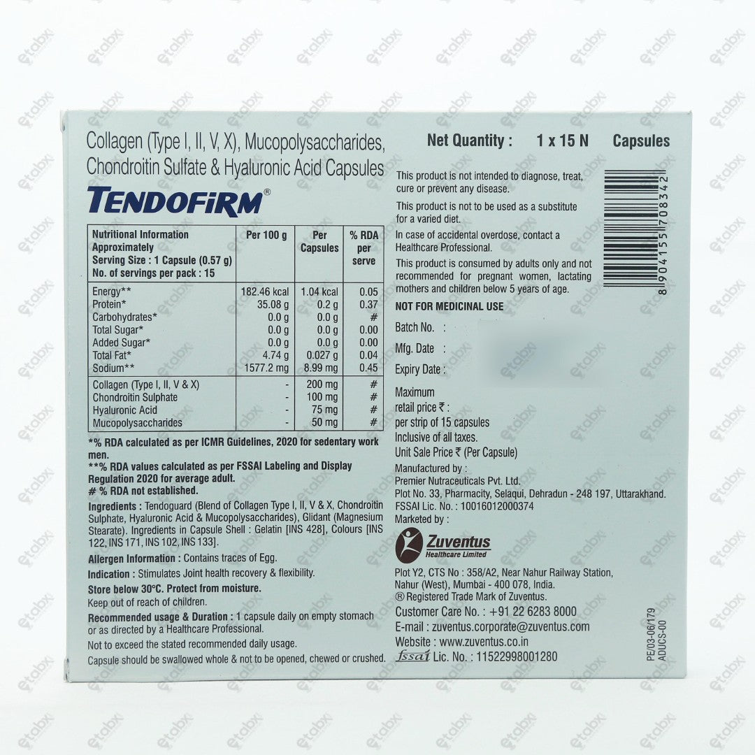 Tendofirm Capsule 15's