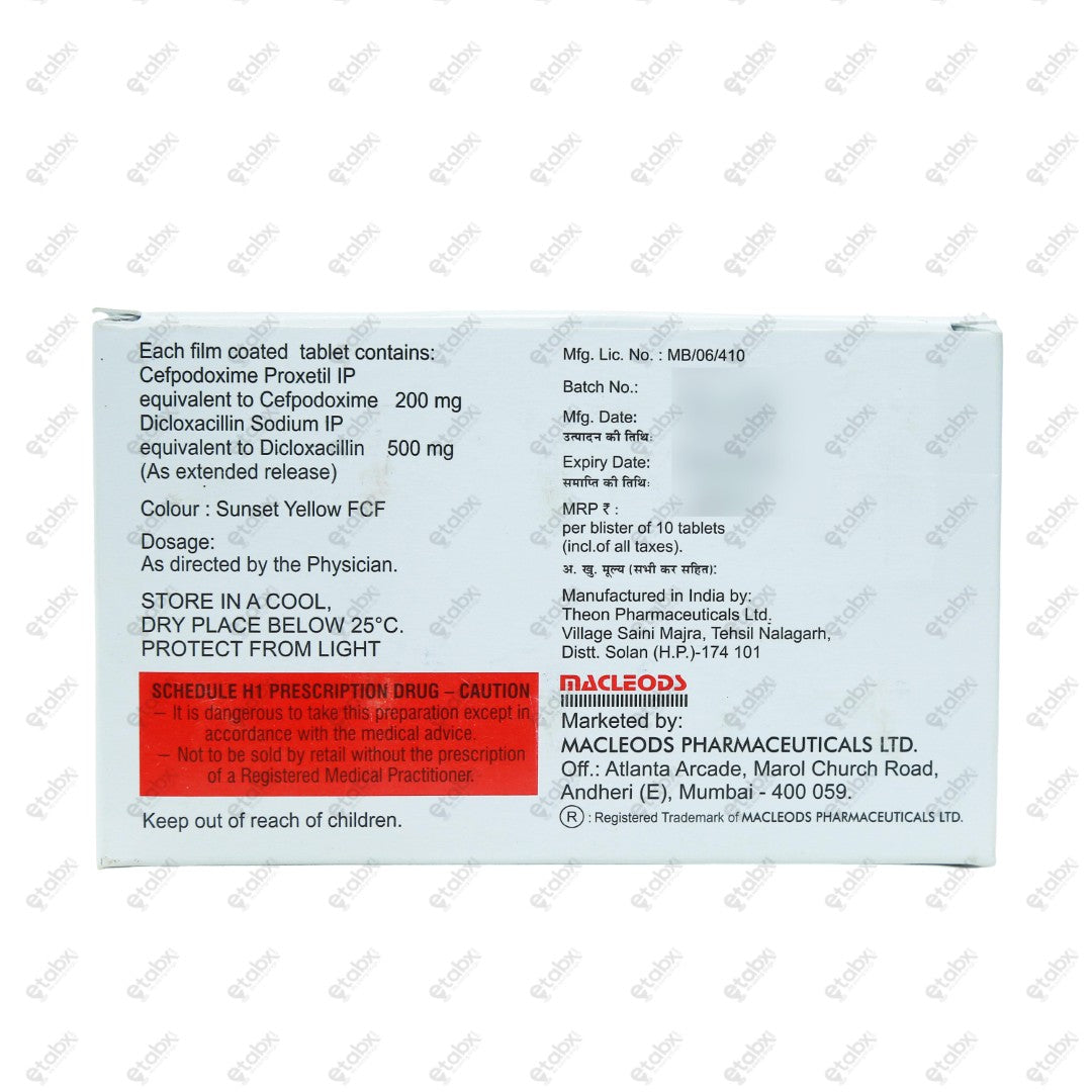 Zedocef DXL 200MG Tablet 10's