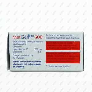 Metgem 500mg Tablet
