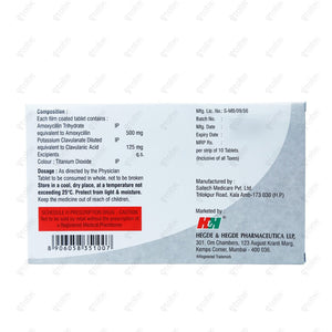 Hhamclav 625 Tablets 10's