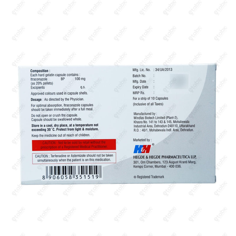 Itzhh Capsule 100mg 10's