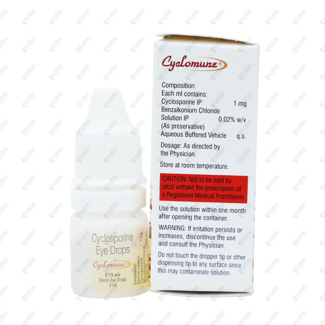 Cyclomune 0.1% Eye Drops 3ml