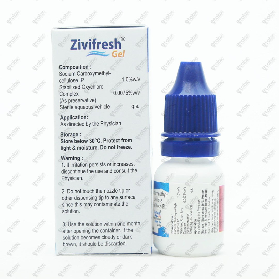 Zivifresh Gel Eye Drops 10ml