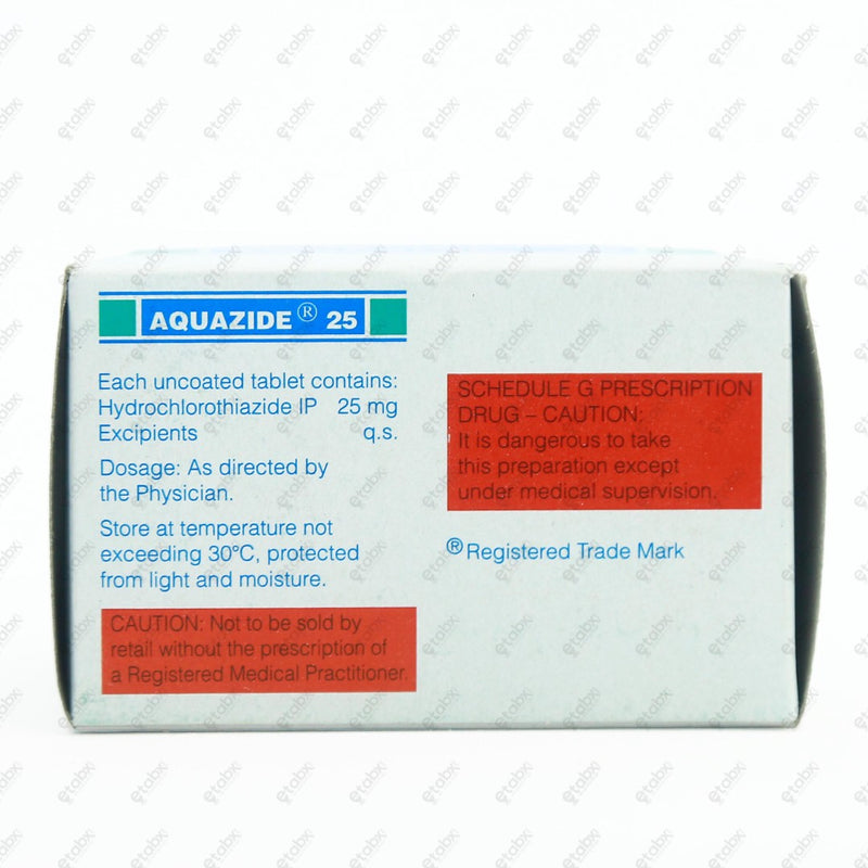 AQUAZIDE 25mg Tablet 10's
