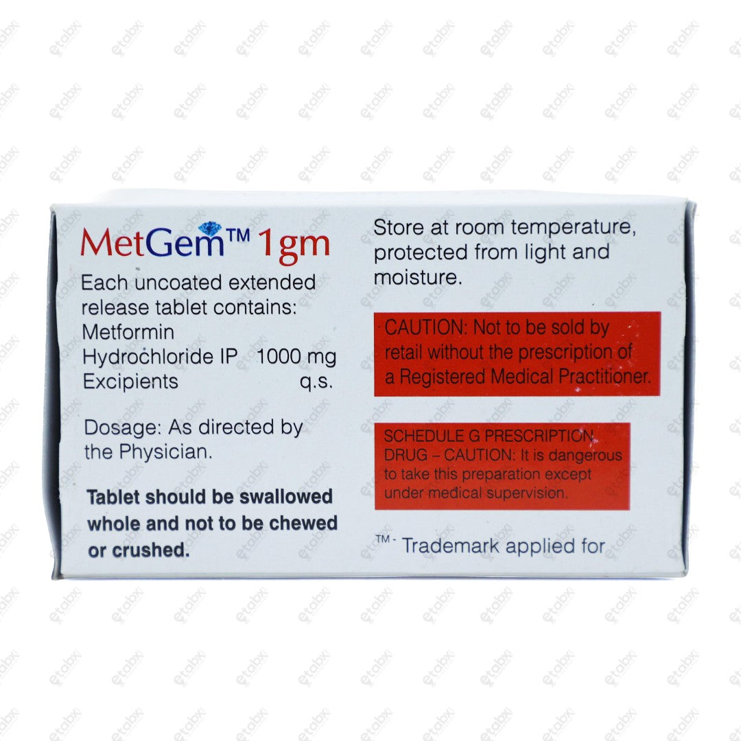 MetGem 1gm Tablet 10's