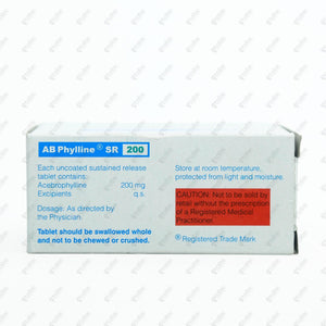 AB Phylline SR 200mg Tablets 10's