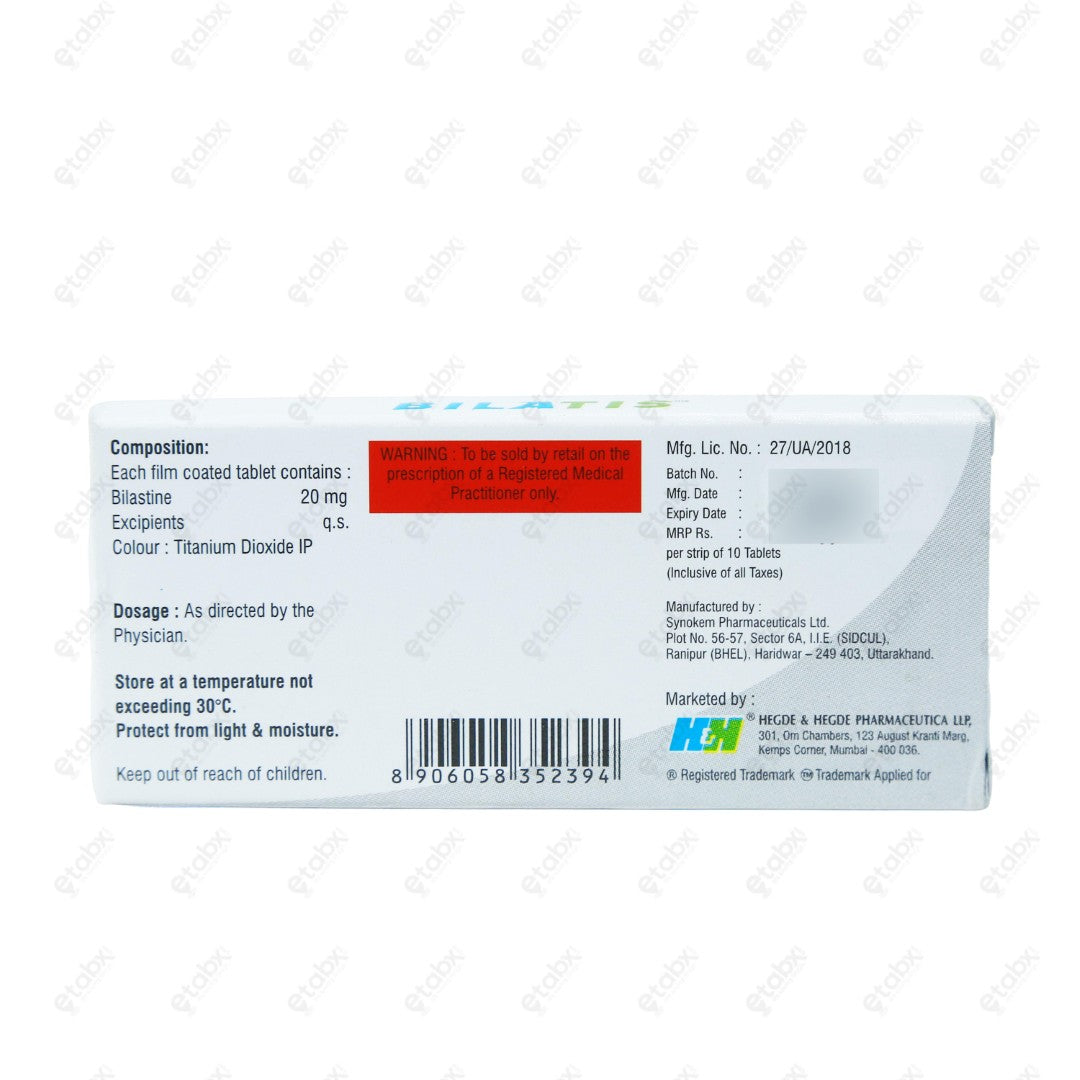 Bilatis 20mg Tablet 10's