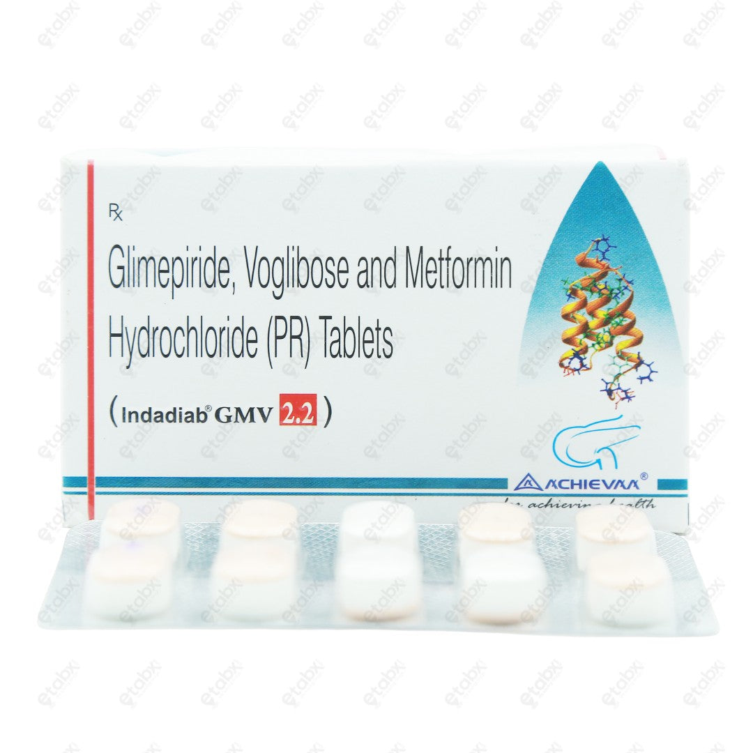 Indadiab GMV 2.2 10's Tablets