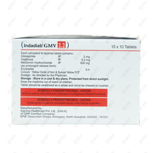 Indadiab GMV 2.2 10's Tablets