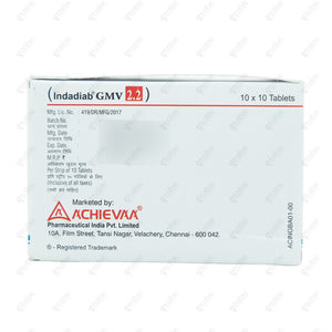 Indadiab GMV 2.2 10's Tablets
