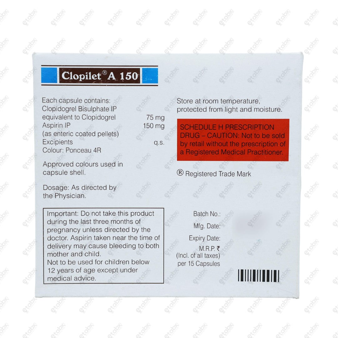 Clopilet A 150 Capsule 15's