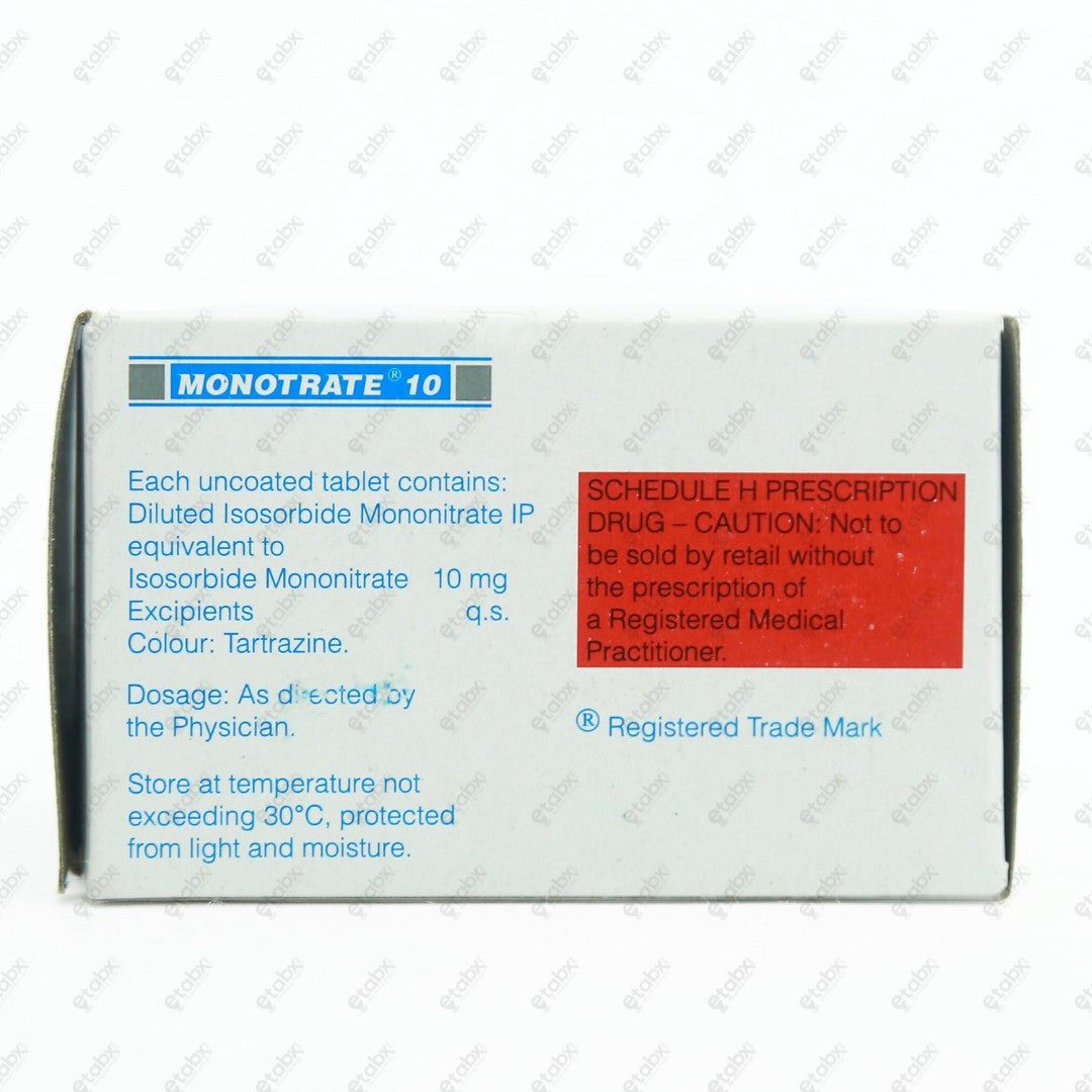 Monotrate 10mg Tablet 10's