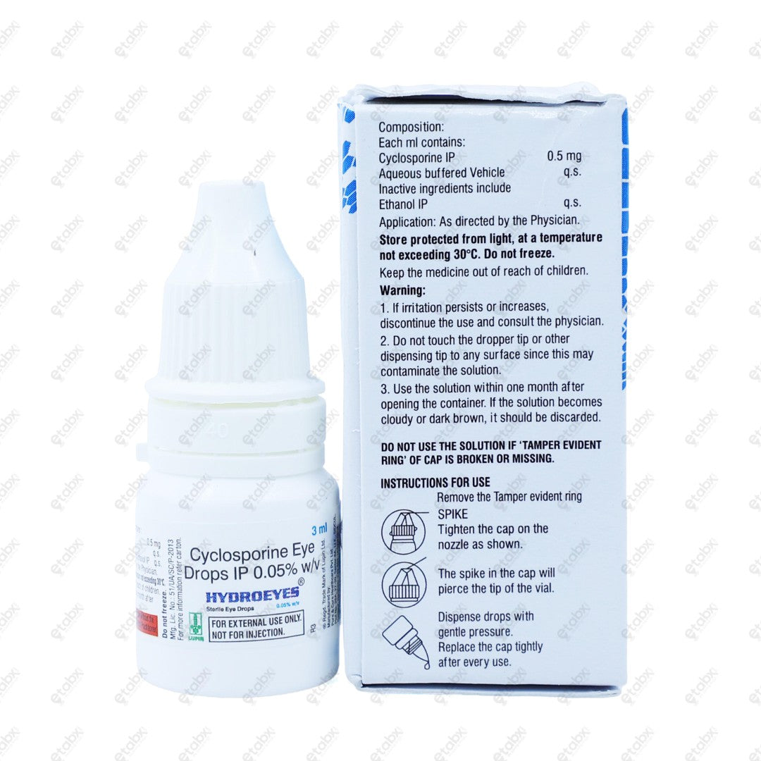 Hydroeyes Eye Drops 0.05% 3ml