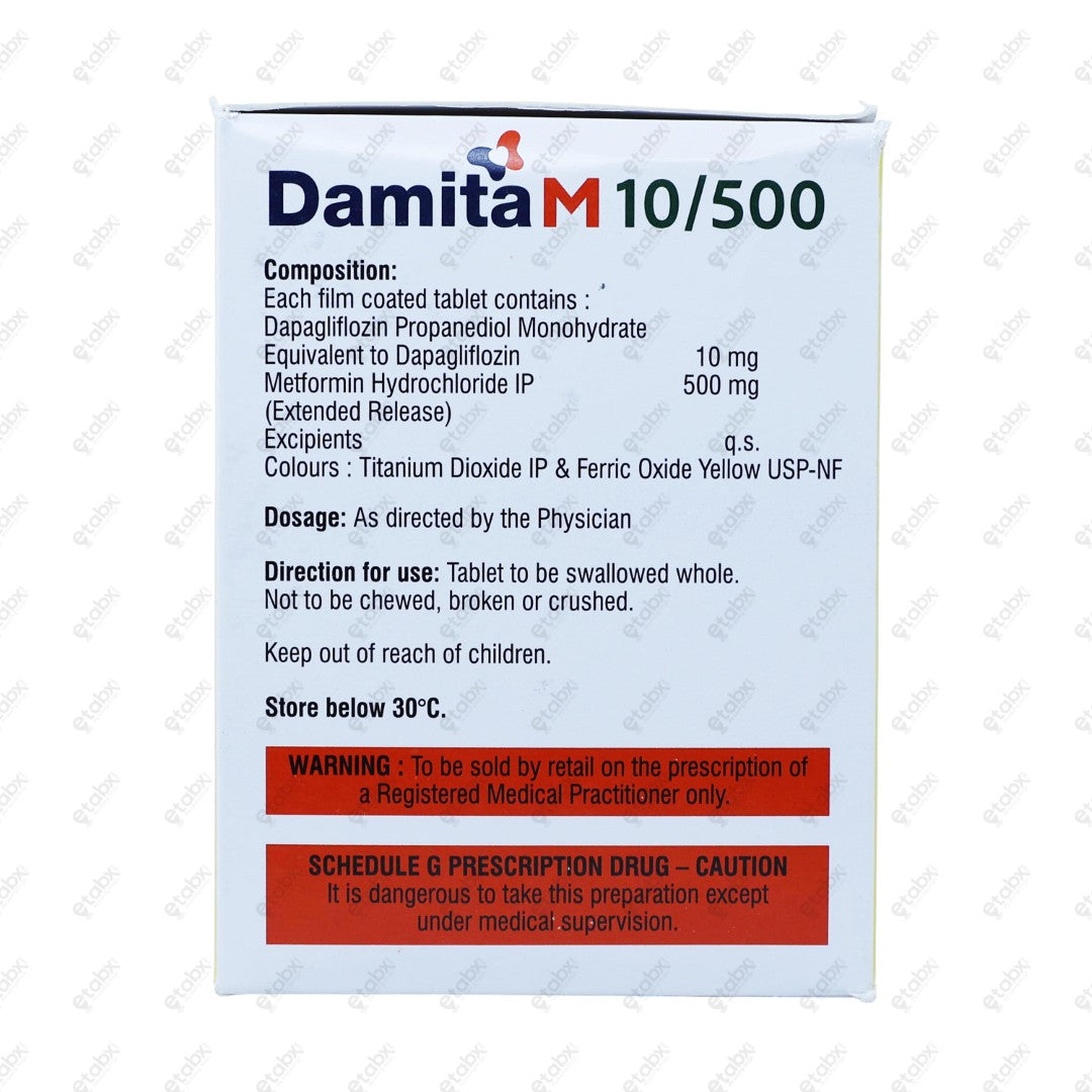 DAMITA M 10/500mg Tablet 15's