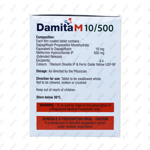 DAMITA M 10/500mg Tablet 15's
