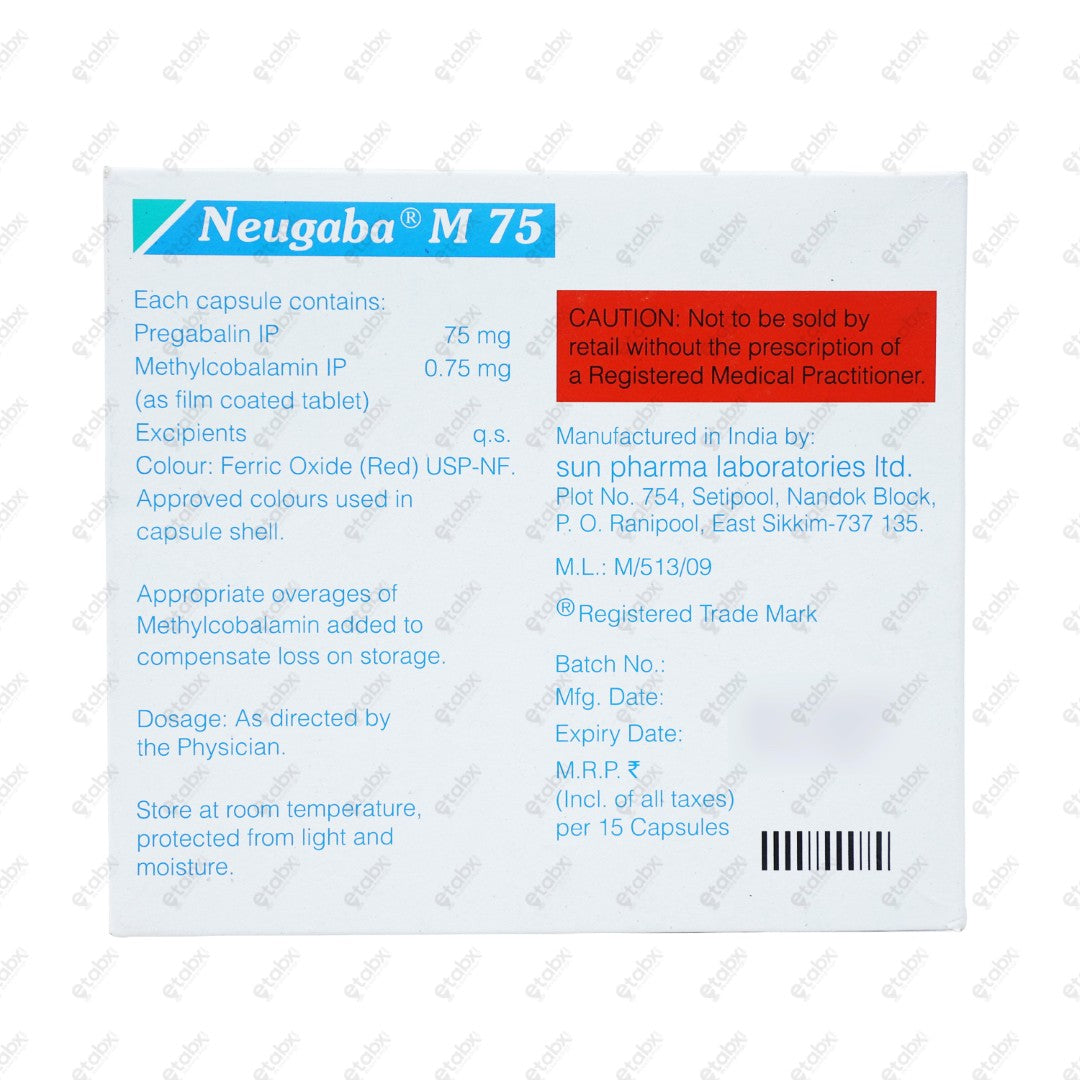 Neugaba M 75mg Capsule 15's