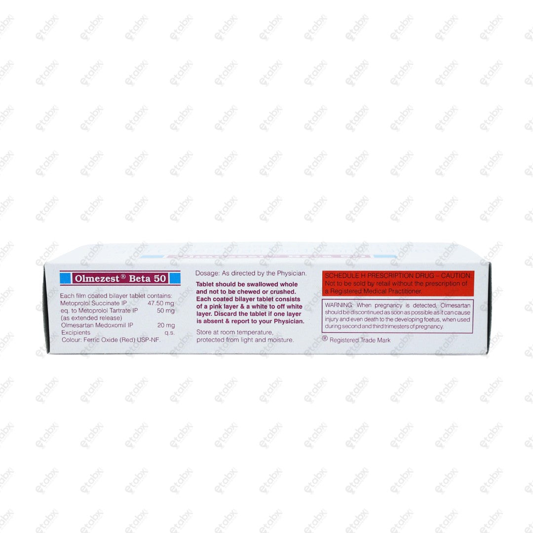 Olmezest Beta 50mg Tablets 10's