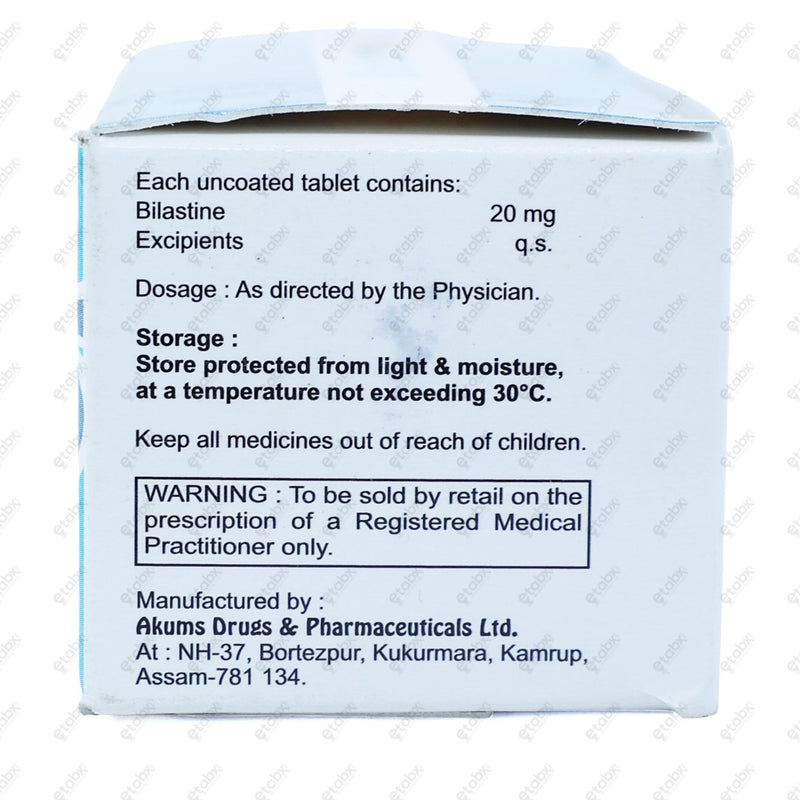 BILALITE 20mg Tablet 10's