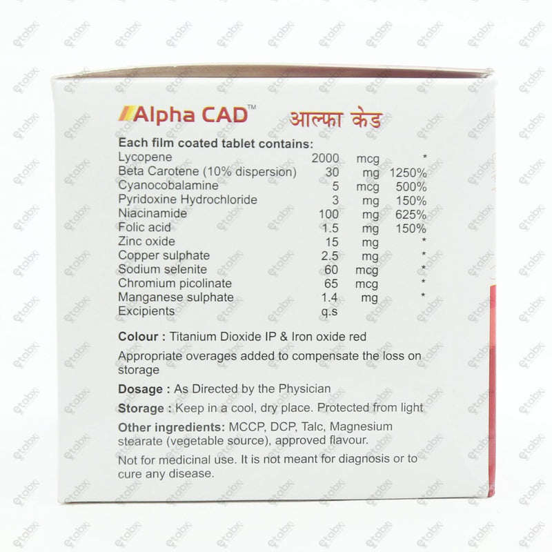 Alpha Cad Tablet 10's