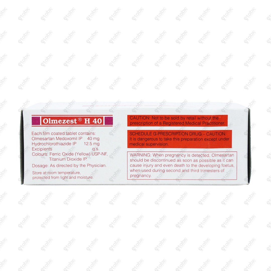 Olmezest H 40mg Tablet 10's