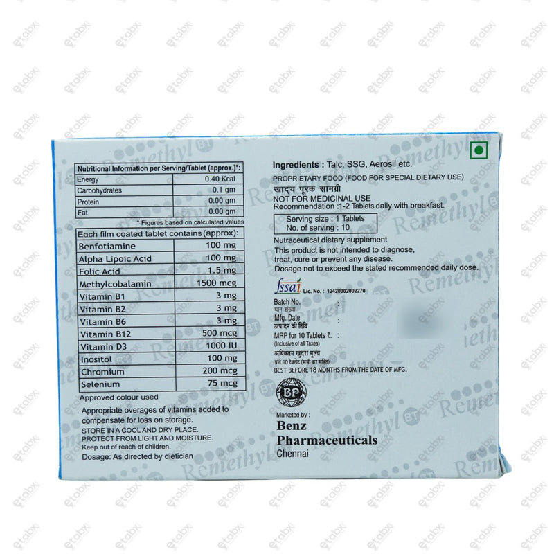 Remethyl BT Tablet 10's