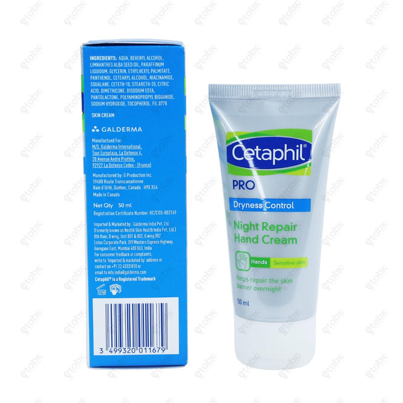 Cetaphil Pro Dryness Control Night Repair Hand Cream 50ml