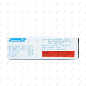 Syncapone 50mg Tablet 10's